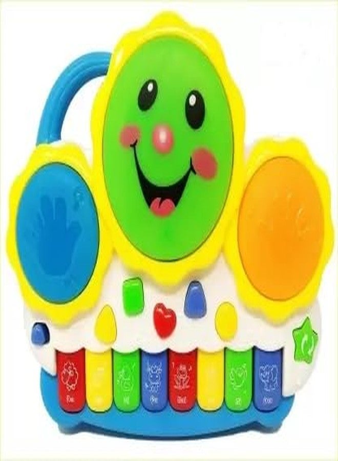 HDA GROUP Durable Musical Sound Toy Toys Drum Piano Keyboard Musical Toys with Flashing Lights for Kids 3+ Years | Fun & Educational Musical Learning Toy with Lights & Sounds (Multicolor) - Image 2
